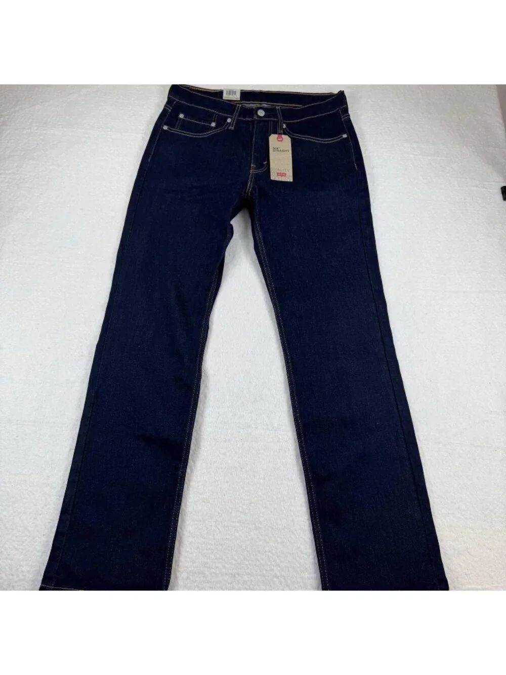 Levi's 514 Jeans Mens Size 31 Blue Straight Stretch Dark Wash Denim Casual